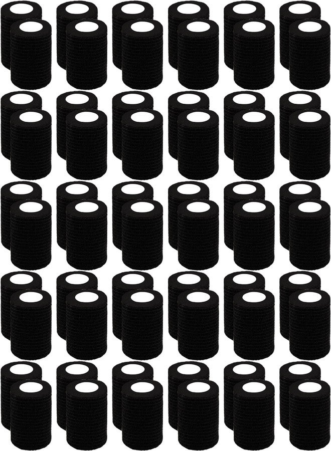 BQTQ 60 Rolls Self Adhesive Bandage Wrap 2 Inch Self Adherent Wrap Self Stick Bandages Wound Wrap Tape Stretch Bandage for Wrist Ankle Swelling Sprains(Black) - Image 1